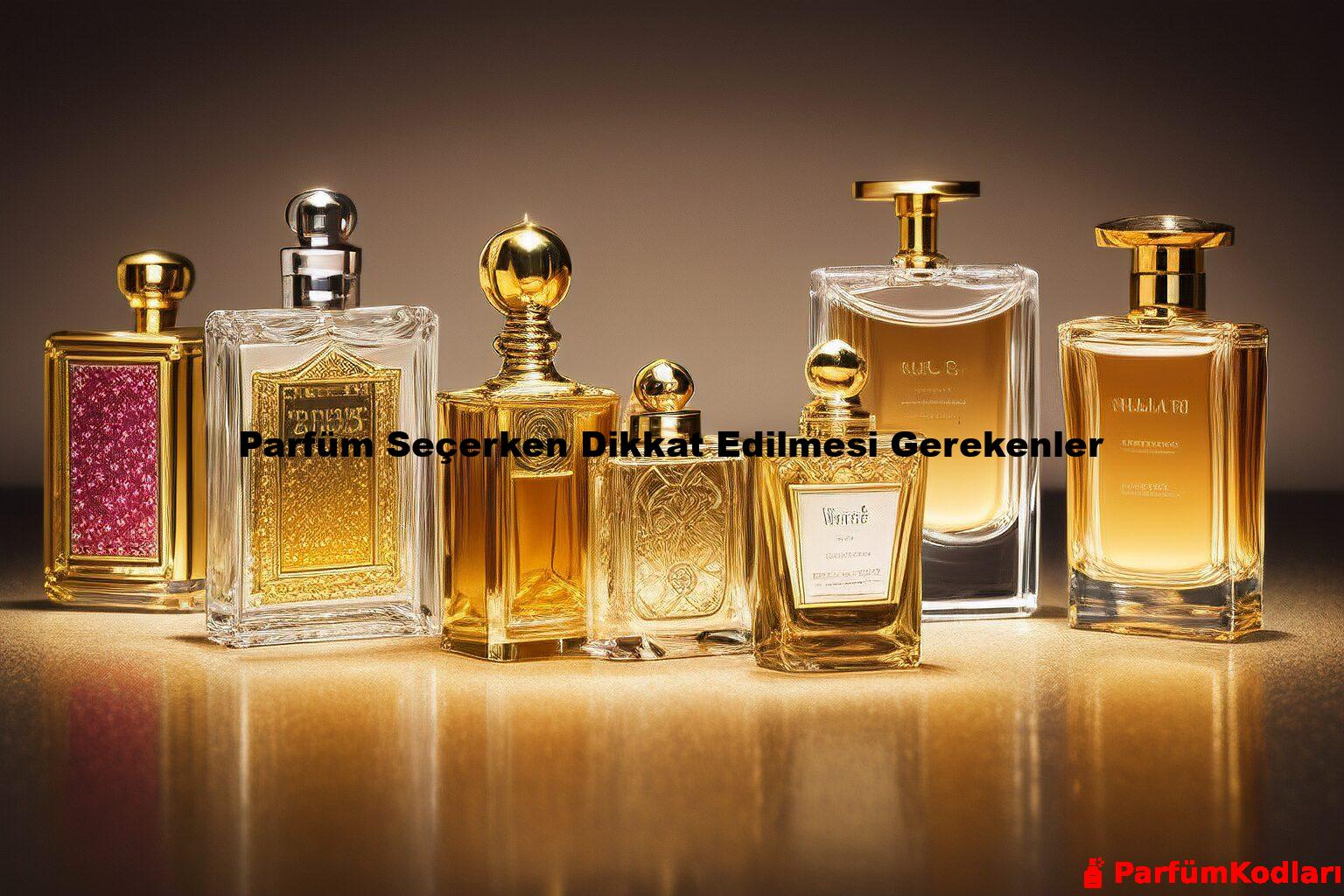Parfüm Seçerken Dikkat Edilmesi Gerekenler