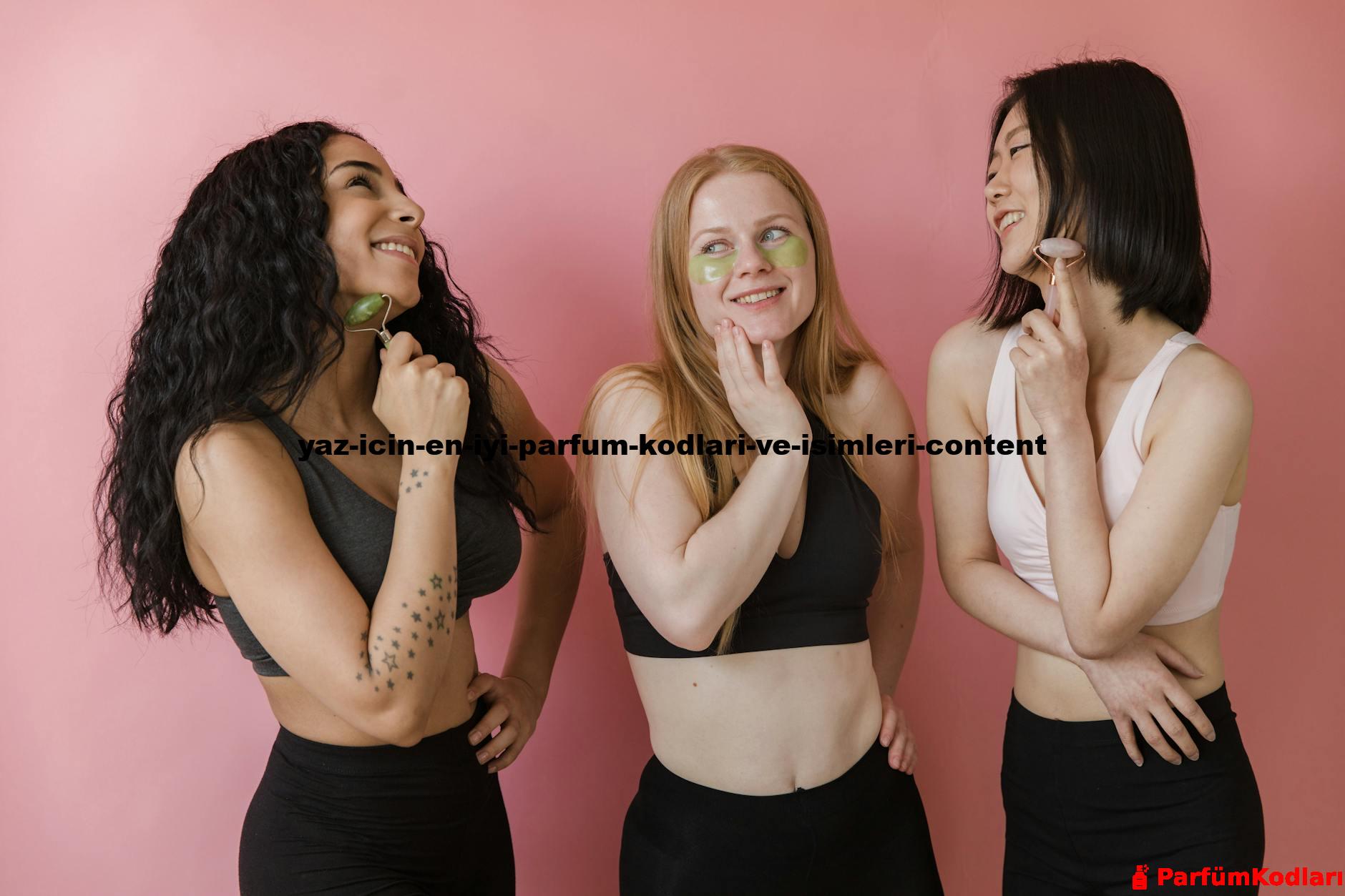 Three diverse women using jade rollers and face masks, enjoying a skincare routine.