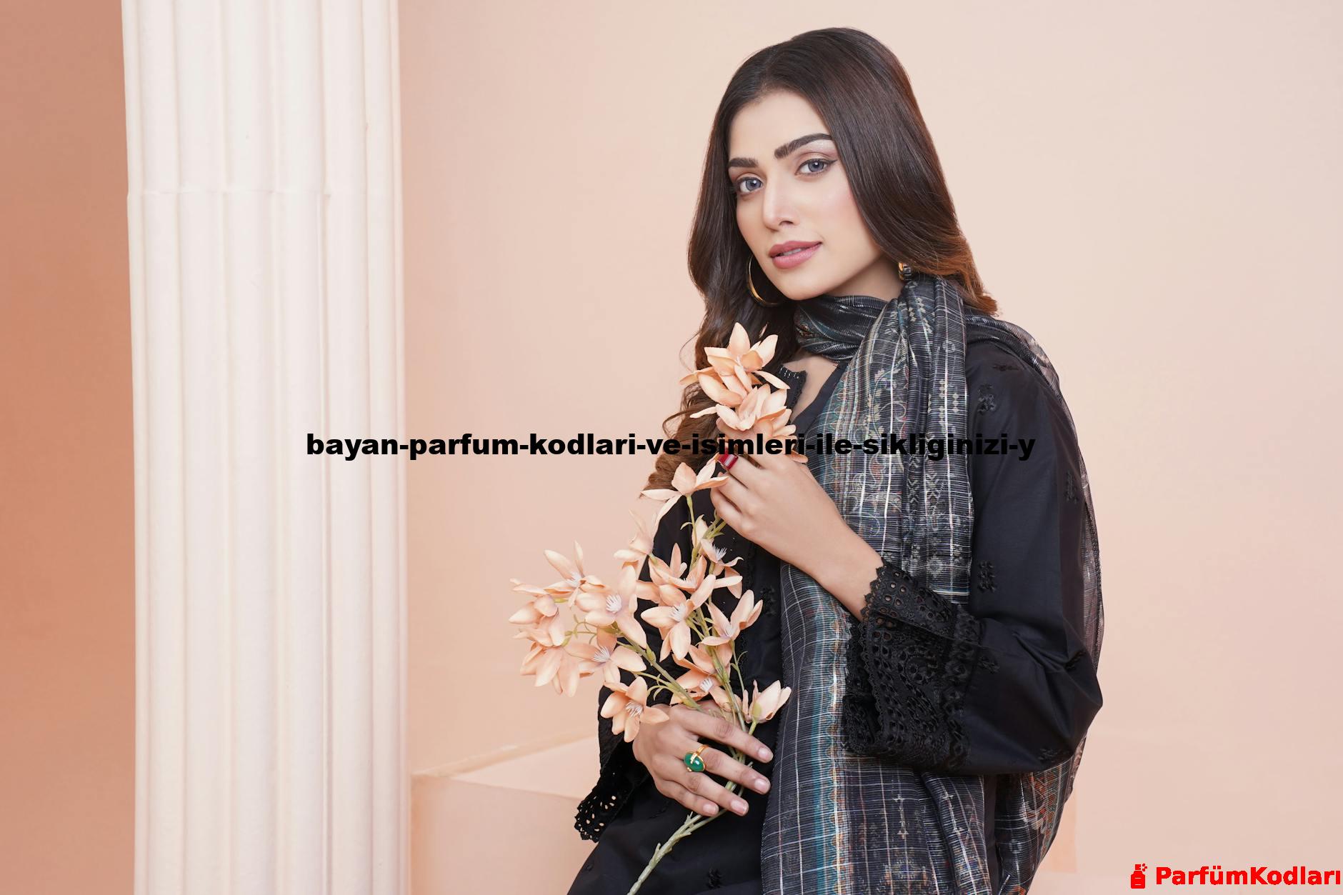 A beautiful woman in traditional clothing stands gracefully holding flowers, exuding elegance and charm.