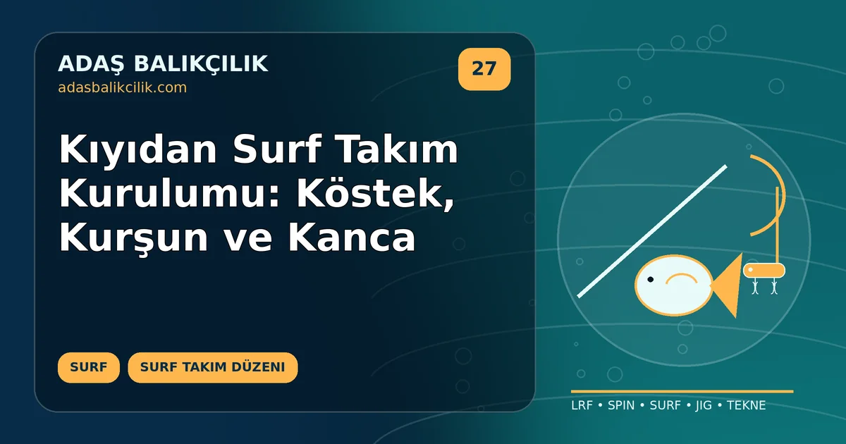 Kıyıdan Surf Takım Kurulumu: Köstek, Kurşun ve Kanca