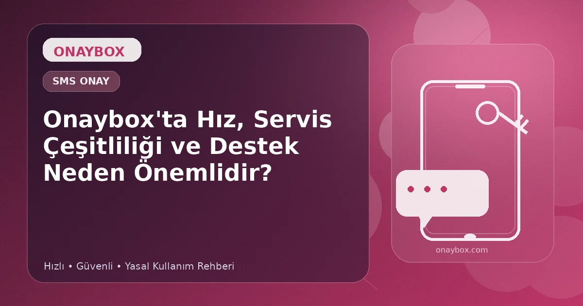 Onaybox'ta Hız, Servis Çeşitliliği ve Destek Neden Önemlidir? - Onaybox numara onay rehberi