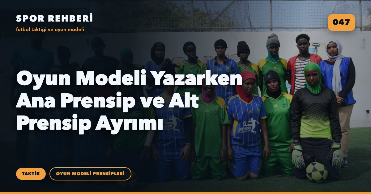 Oyun Modeli Yazarken Ana Prensip ve Alt Prensip Ayrımı