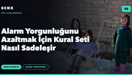 Alarm Yorgunluğunu Azaltmak İçin Kural Seti Nasıl Sadeleşir